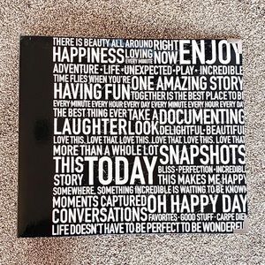 Scrapbook album with quotes for 12”x12” paper